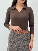 بلوز یقه شکاری کد 121008