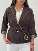 پالتو لامر آستین پلنگی کد 121035