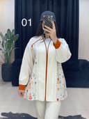 مانتو کتی  بغل طرحدار کد 1031