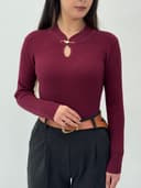 بلوز وارداتی سنجاق سینه کد 121059