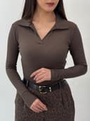 بلوز یقه شکاری کد 121050