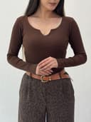 بلوز یقه وی کد 12976