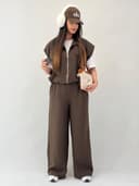 ست وست و شلوار آستردار کد 12916