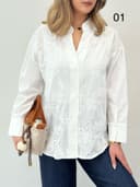 شومیز سوزن دوزی کد 12991