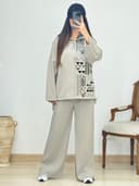 ست هودی و شلوار بافت سنتی کد 12966