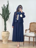 کت و دامن ترک تک گل کد 12641