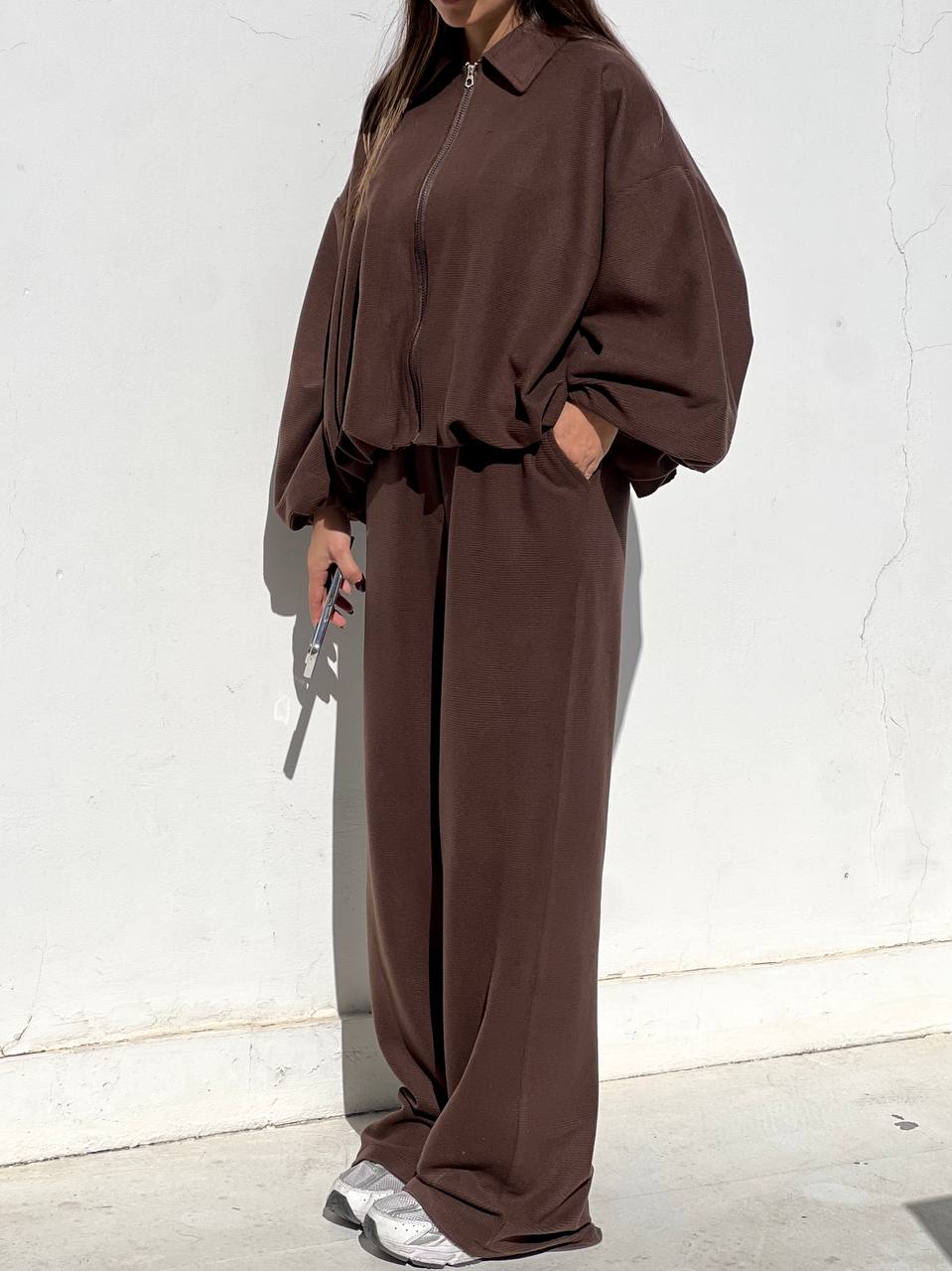 ست بامبر و شلوار آستردار کد 12998