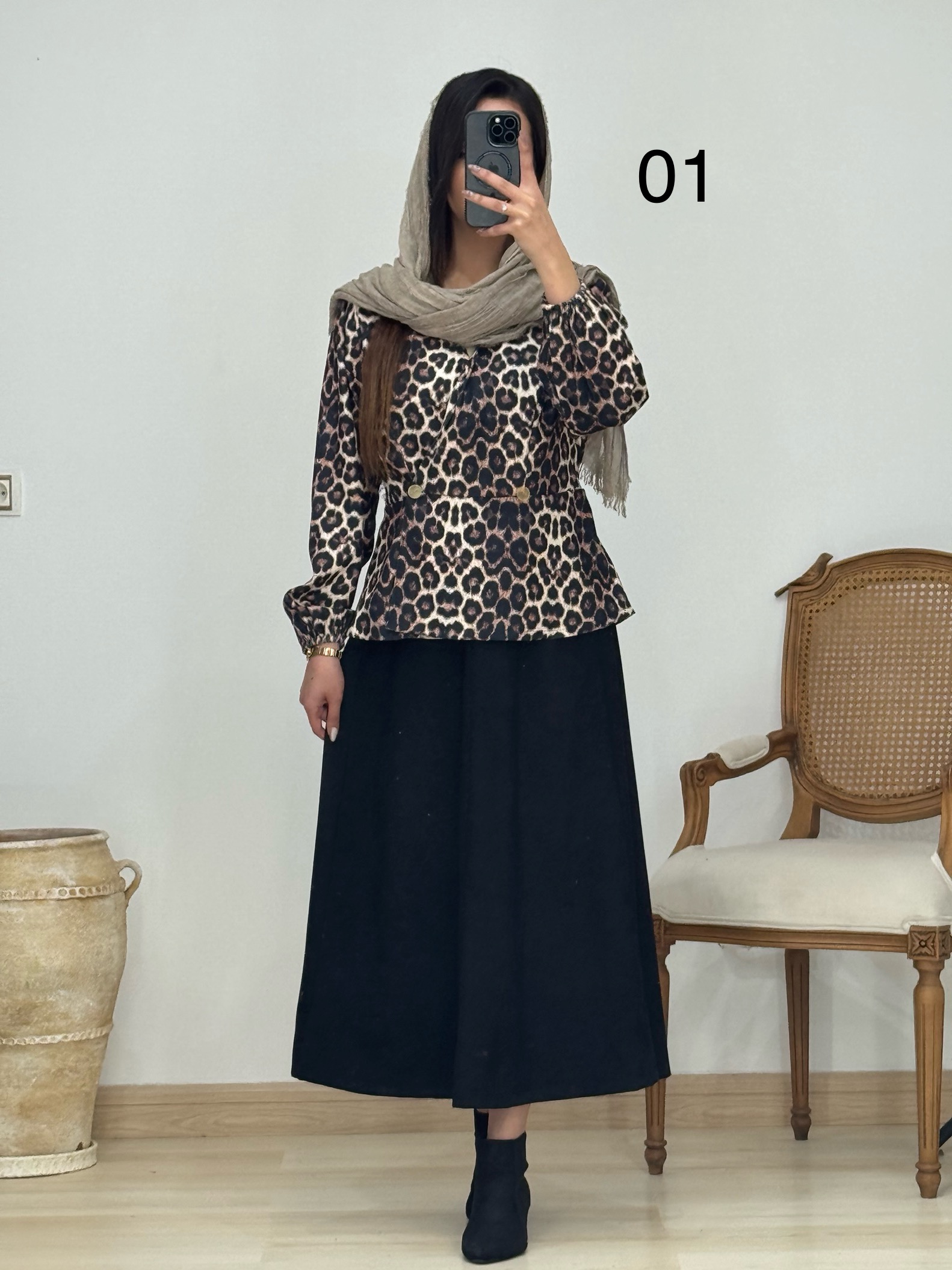 شومیز و دامن کبریتی کد 12923