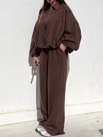 ست بامبر و شلوار آستردار کد 12998