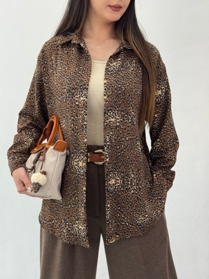 شومیز پلنگی پاییزه کد 12919