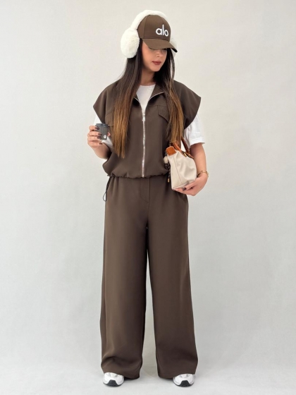 ست وست و شلوار آستردار کد 12916